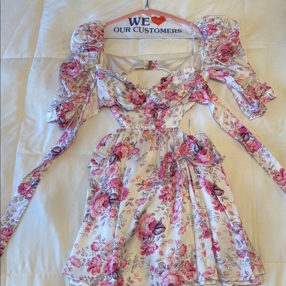 For Love and Lemons Floral Pink Dress